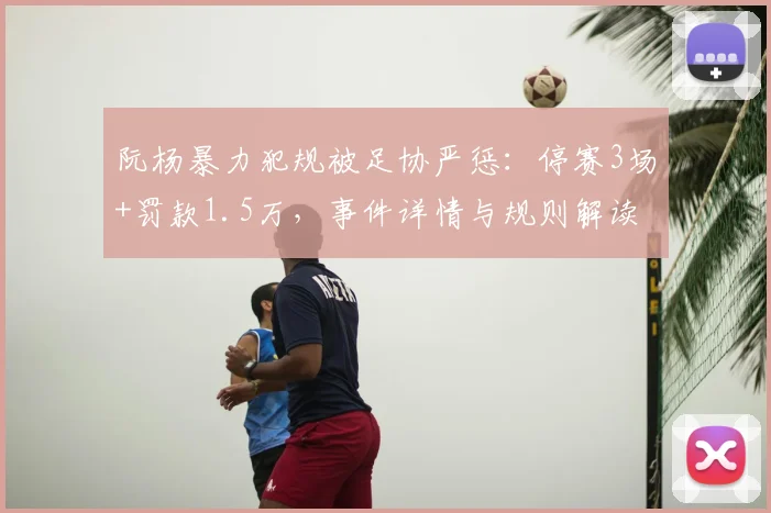 阮杨暴力犯规被足协严惩：停赛3场+罚款1.5万，事件详情与规则解读